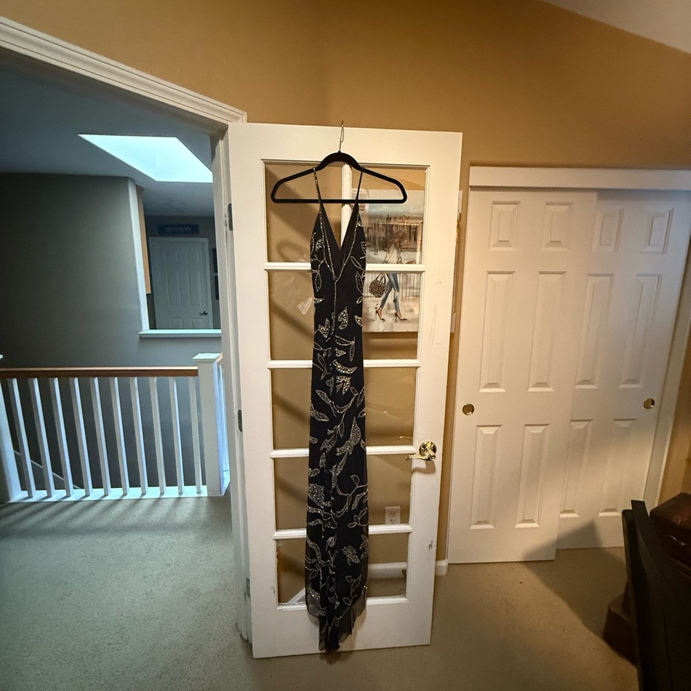 Elegant Black and White Maxi Dress